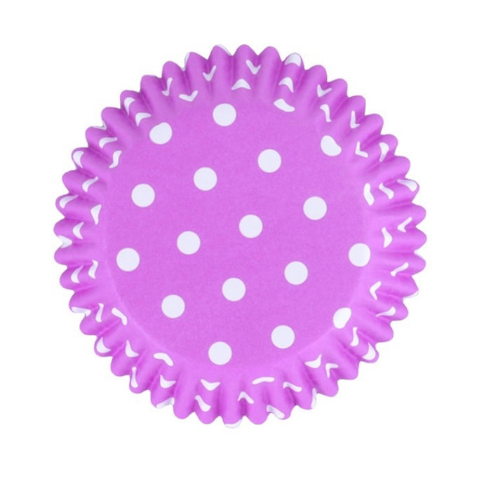 Purple Polka Dot Cupcake Liners