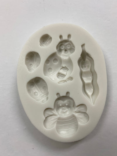 Ladybug and bee silicone mold