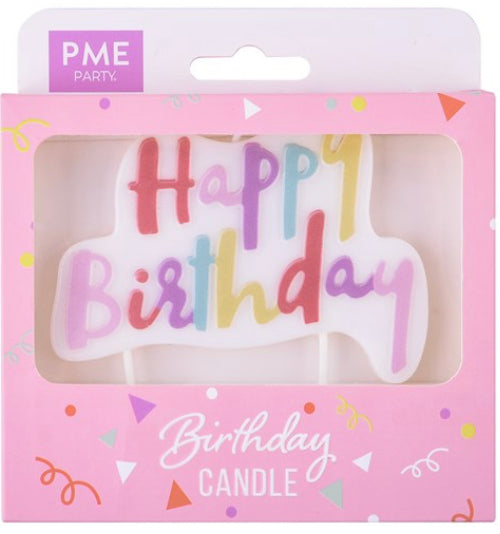 PME happy birthday candle