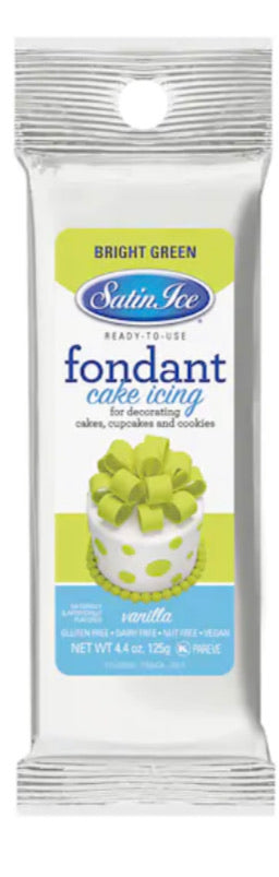 Satin ice 4.4oz bright green fondant