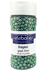 Green 5mm Dragees 3.7oz