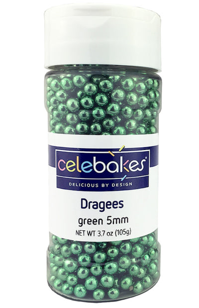 Green 5mm Dragees 3.7oz