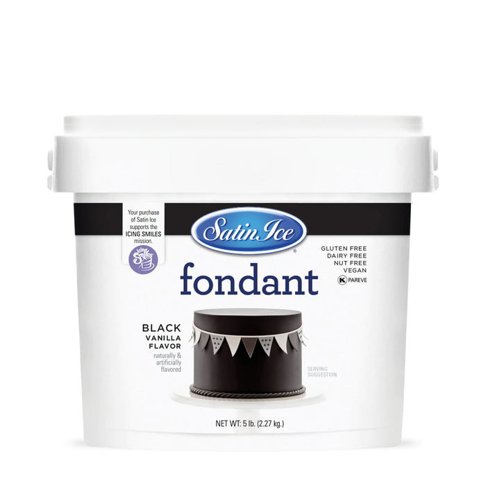 Satin Ice 5 lb Black Vanilla Rolled Fondant Icing