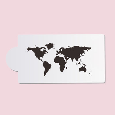 World cake stencil