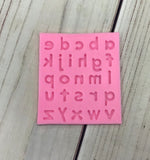 Lower Case Alphabet Silicone Mold