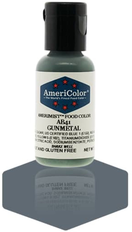 AB41-Gunmetal Americolor Amerimist Food Color