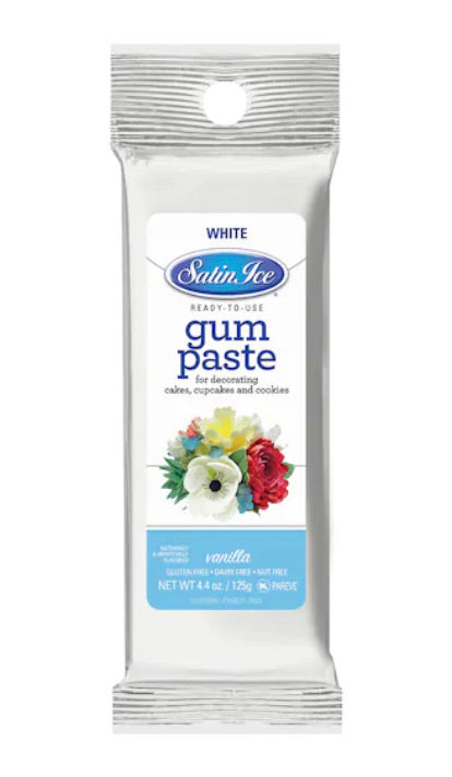 Satin Ice 4.4oz White Gum Paste