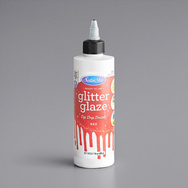Satin Ice Glitter Glaze- Red