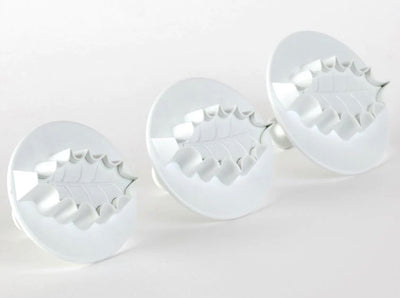 PME veined holly leaf plunger cutter set