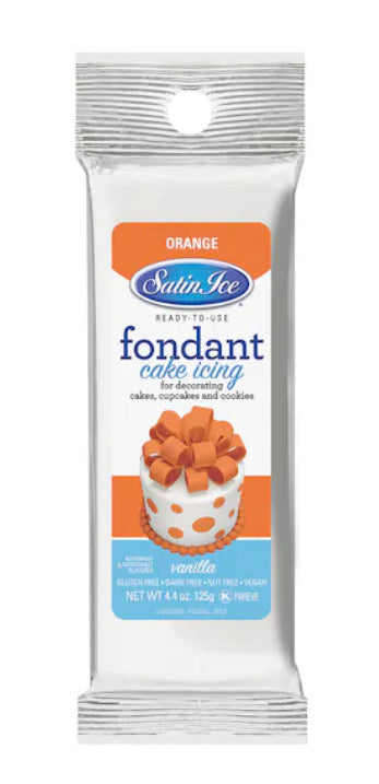 Satin ice 4.4oz orange fondant