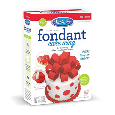 Satin Ice 1lb 8oz Red Fondant