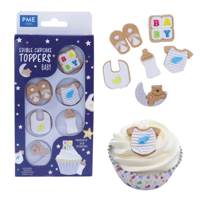PME Baby edible cupcake topper set
