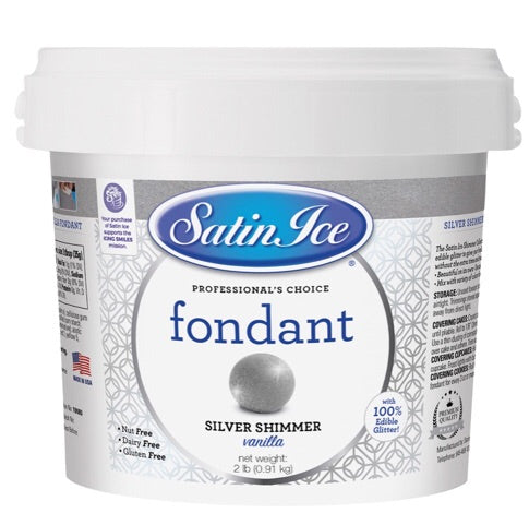 Satin Ice 2lb. Silver Shimmer Ready To Roll Fondant