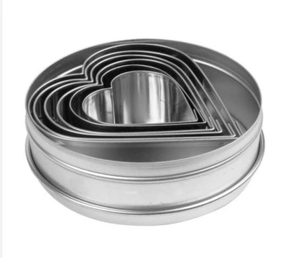 Heart cutter set - 6 pieces