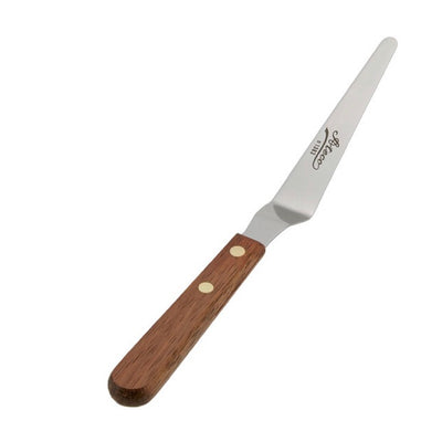 Ateco 1383 Tapered Offset Baking / Icing Spatula with 5" Blade and Wood Handle
