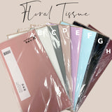 Solid Color Floral Tissue Paper