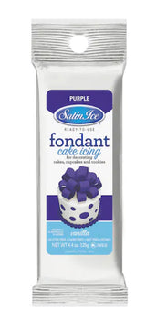 Satin ice 4.4oz purple fondant