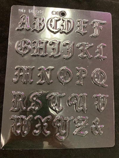 Small Old English Alphabet Chocolate Mold