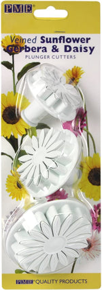 PME veined sunflower gerbera & Daisy plunger cutter set