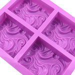 Wavy Flower Rectangle Silicone Mold